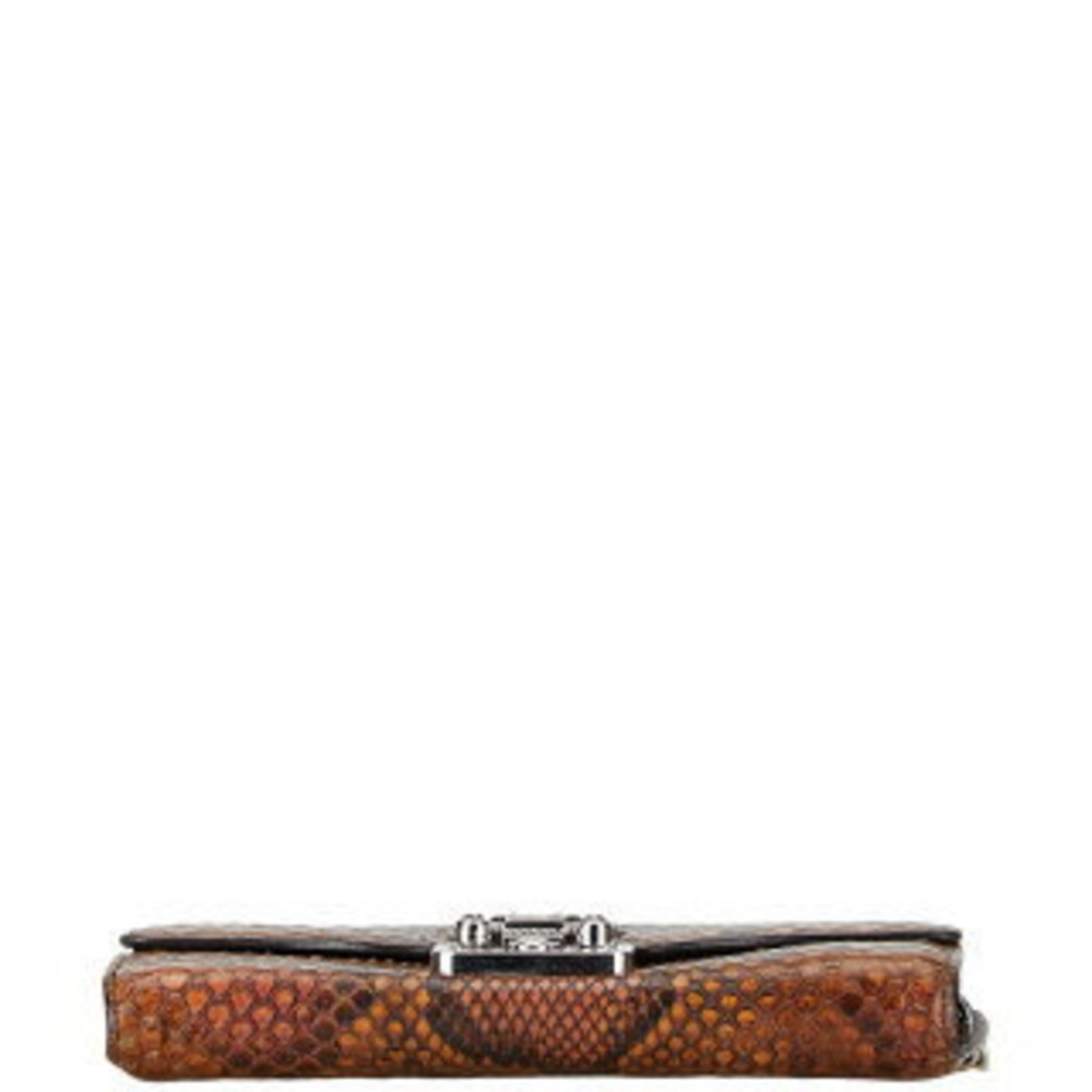 Gucci Python Snake Ladylock Chain Wallet Long Bro… - image 4